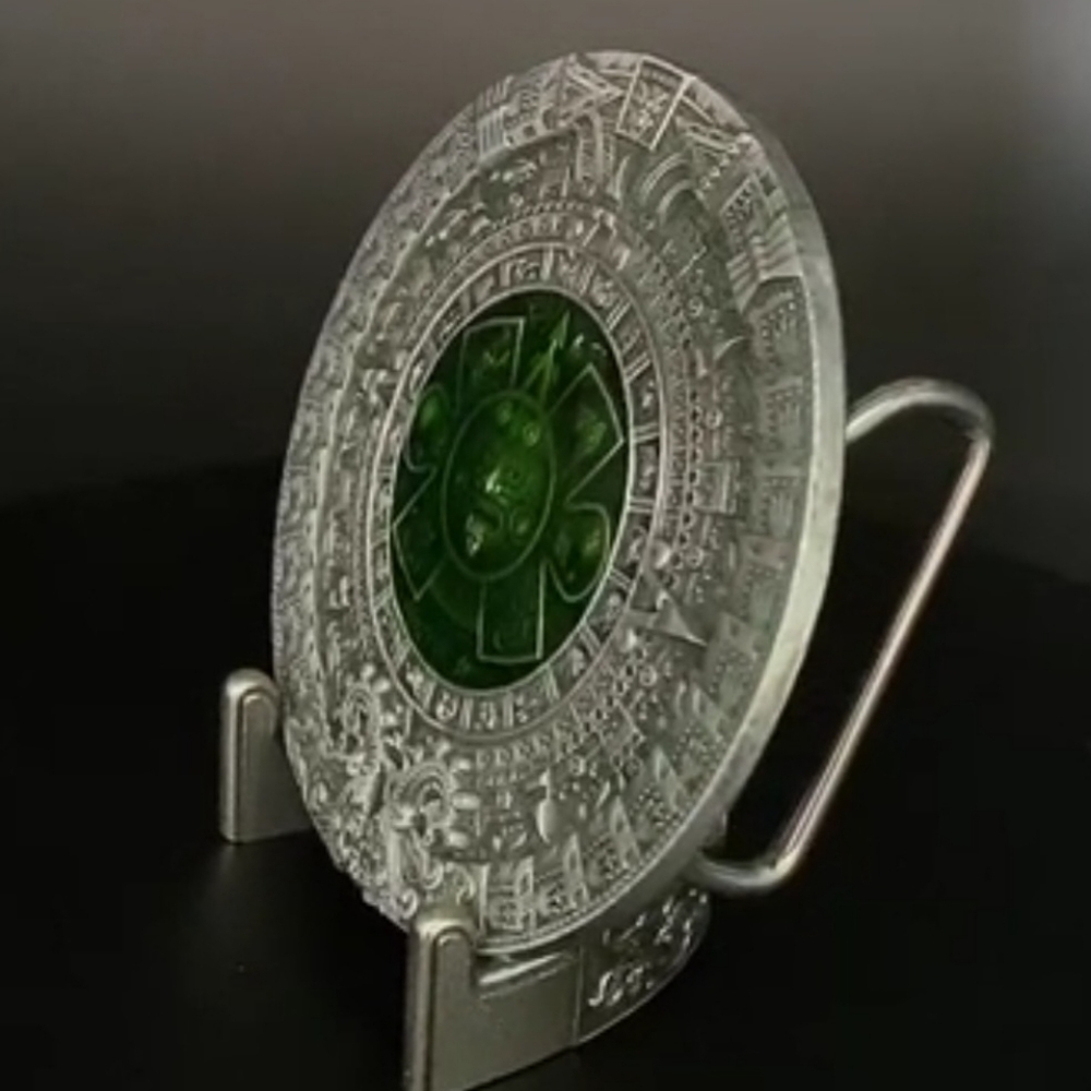 Unique New Mayan Aztec calendar Enamel belt buckle